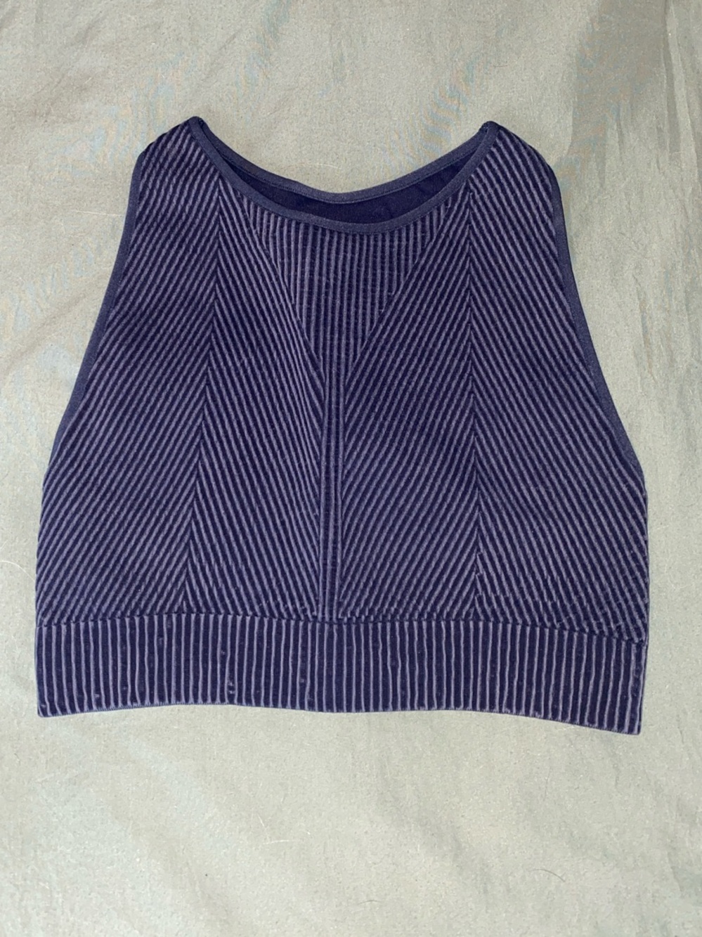 FP Movement by Free People Navy Ribbed High-Neck Crop Top